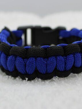 Handmade Blue & Black Paracord Bracelet